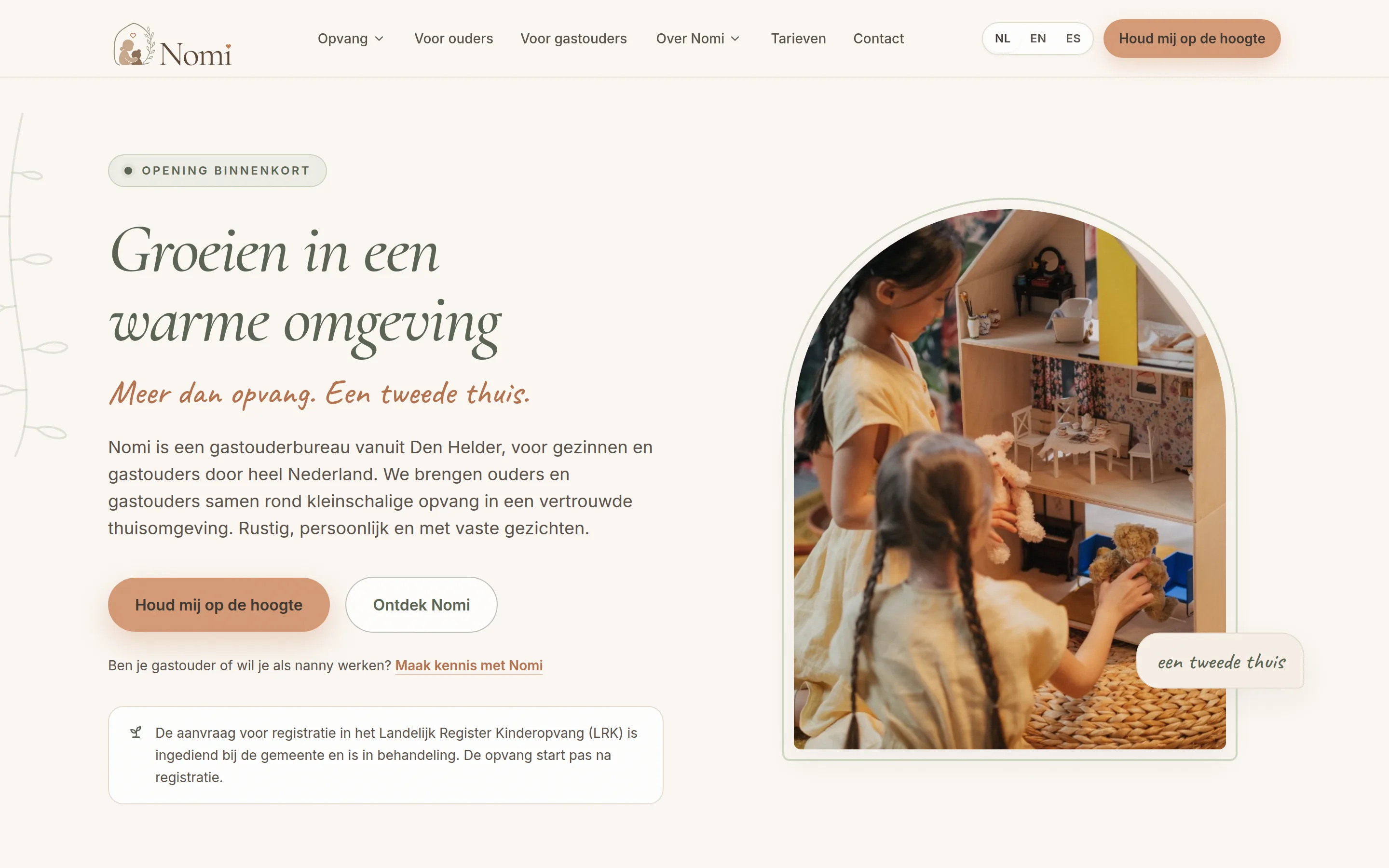 Merk, web & beheer - Gastouderbureau Nomi